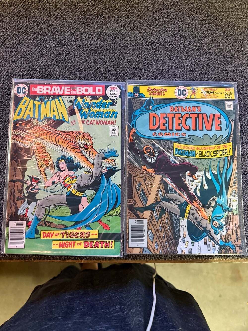 Lot of 7 Vintage DC Bronze Age Batman Comics including Brave and the Bold, Detec